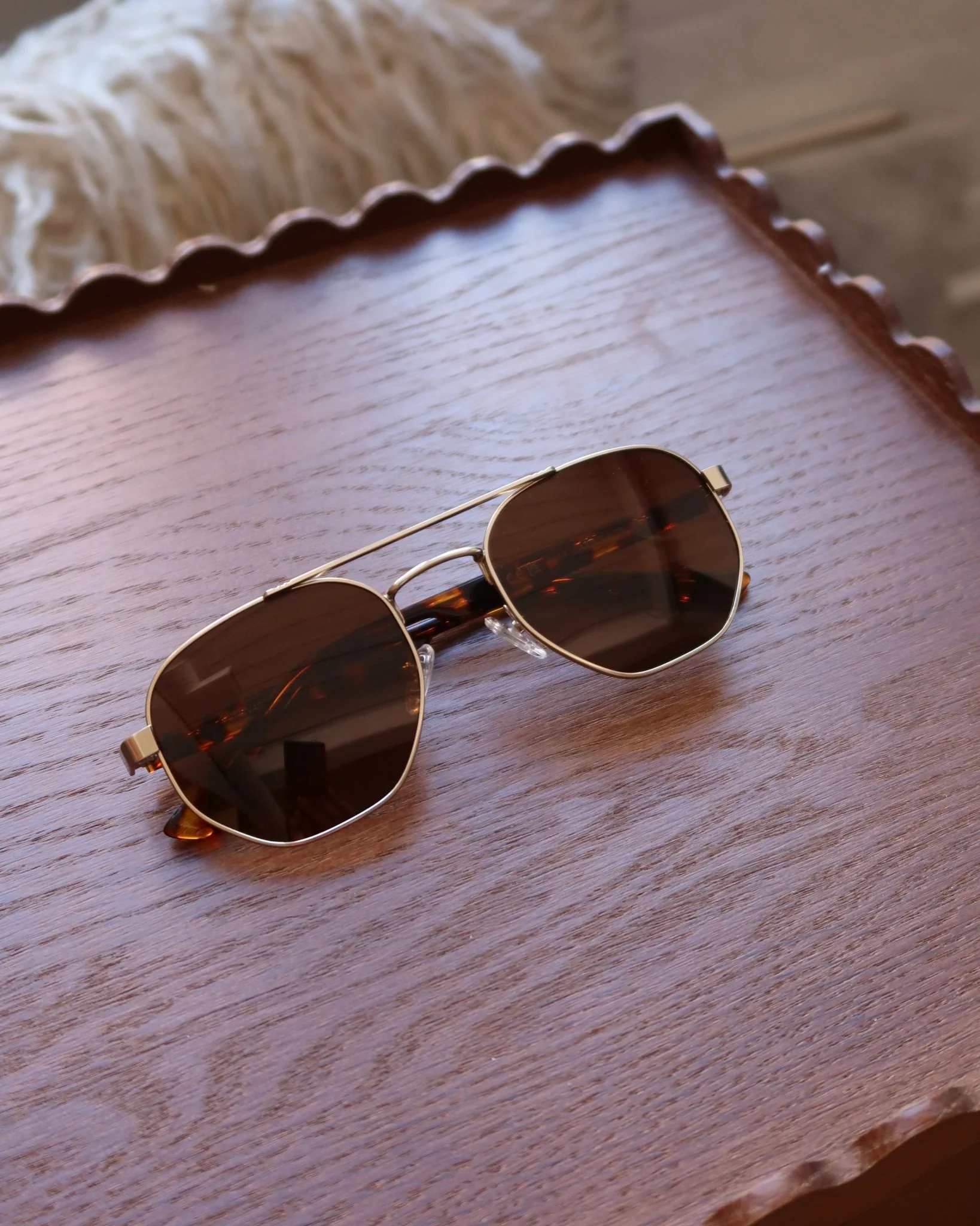 ESPRESSO AVIATOR SUNGLASSES - Image 5